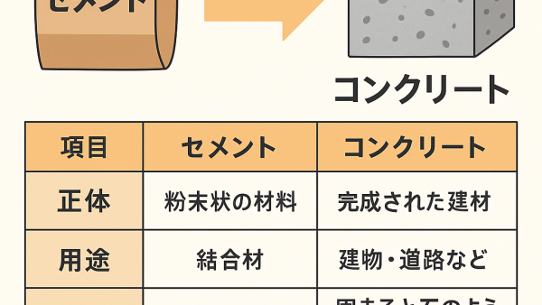 【図解あり】コンクリートとセメントの違いとは？初心者にもわかりやすく解説！