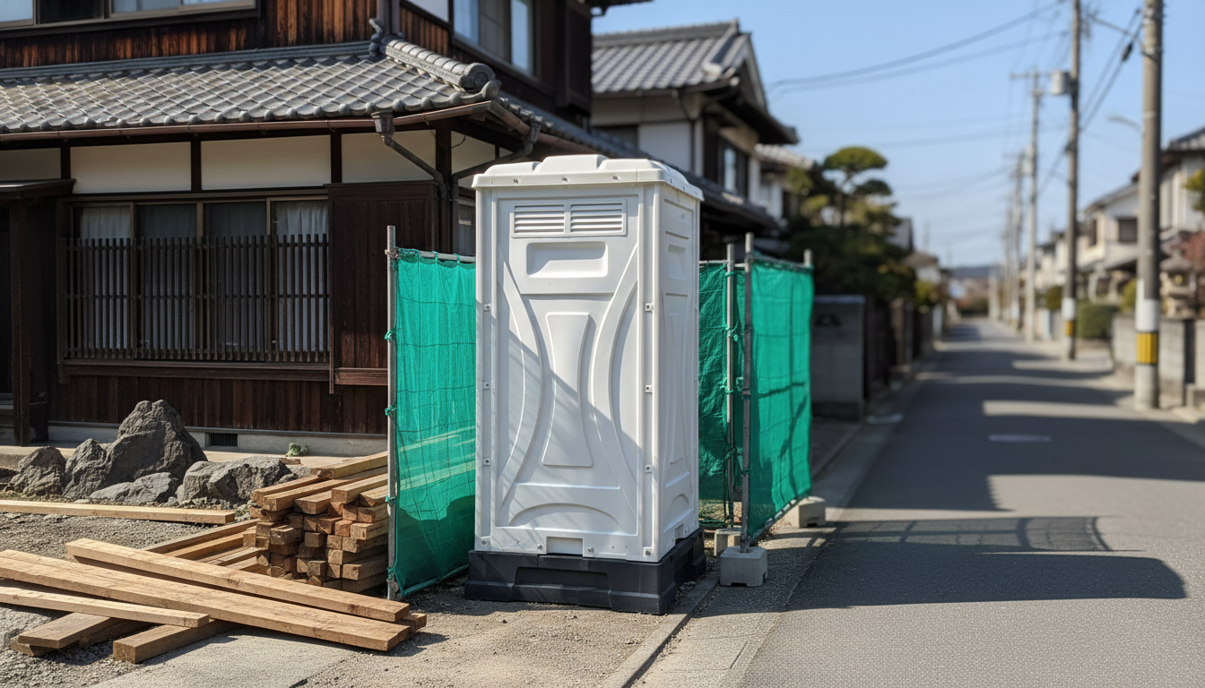 仮設 トイレ 解体現場 - 3