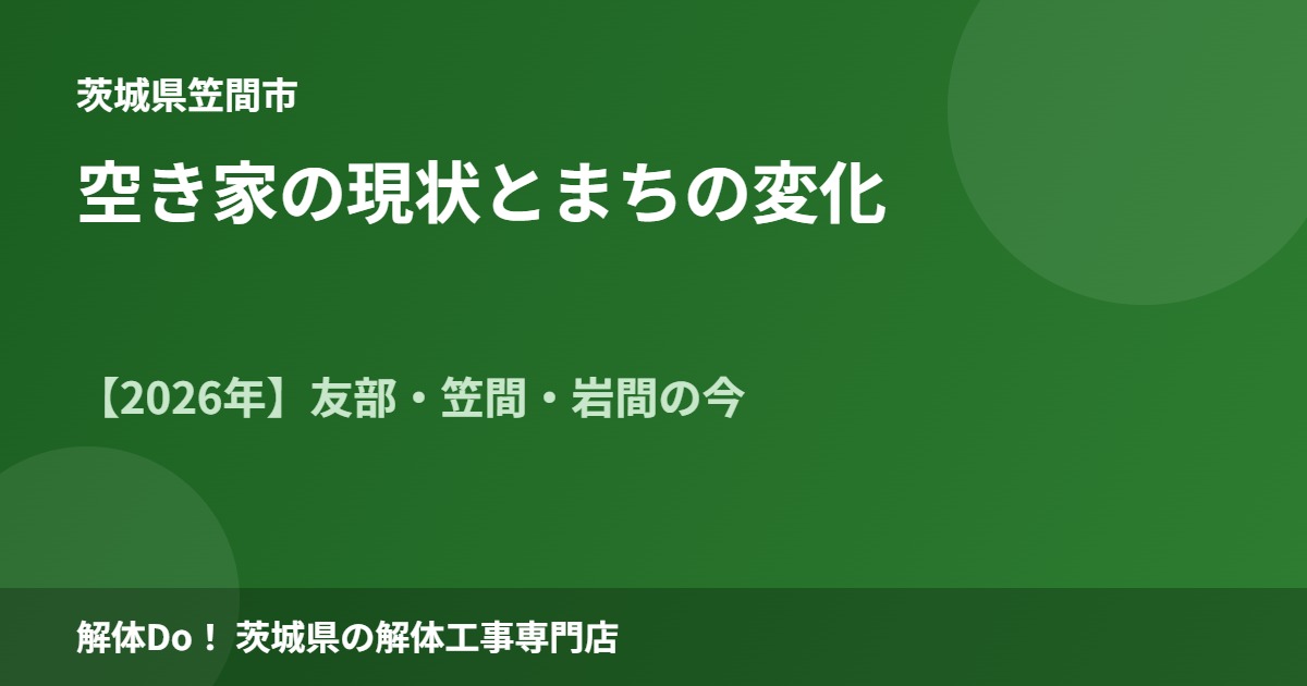 笠間市 空き家 現状 解体Do!